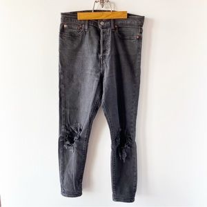 Levi's Wedgie Skinny Jeans Faded Black Gray 29